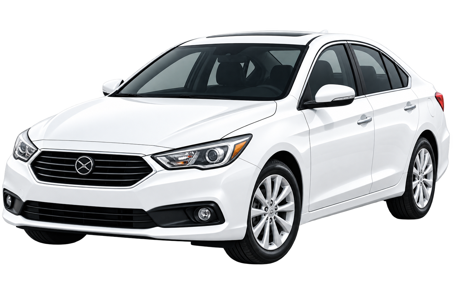 White Sedan Cab